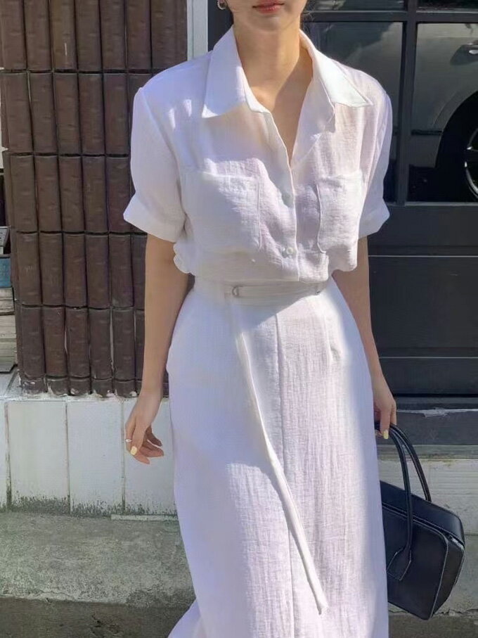 セットアップ レディース 上下セット 半袖 シャツブラウス ロングスカート タイトスカート 綿麻 カジュアル 無地 シンプル カジュアル 女性 ビジネス オフィス おしゃれ キレイめ 上品 エレガント 春 夏 送料無料