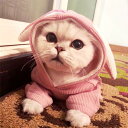 犬服 猫服 パーカー ニット ドッグウェア キャットウェア ウサギの耳 厚手 ペット用品 ペットグッズ 小型犬 中型犬 抜け毛防止 フード付き かわいい 防寒 秋冬物 新作 送料無料