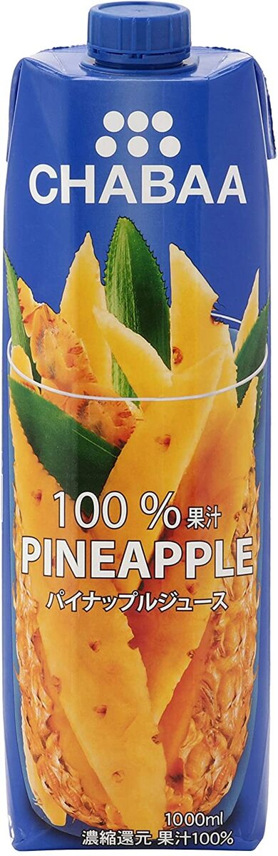 ハルナプロデュース CHABAA 100% ジュース パイナップル 1L 1本 フルーツジュース 飲料水 大容量