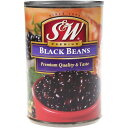 ブラックビーンズ S＆W 425g 12缶 アメリカ 黒いんげん豆 缶詰 4号缶 Black Beans 豆加工品 キャッサバ アジアン食品 協同食品