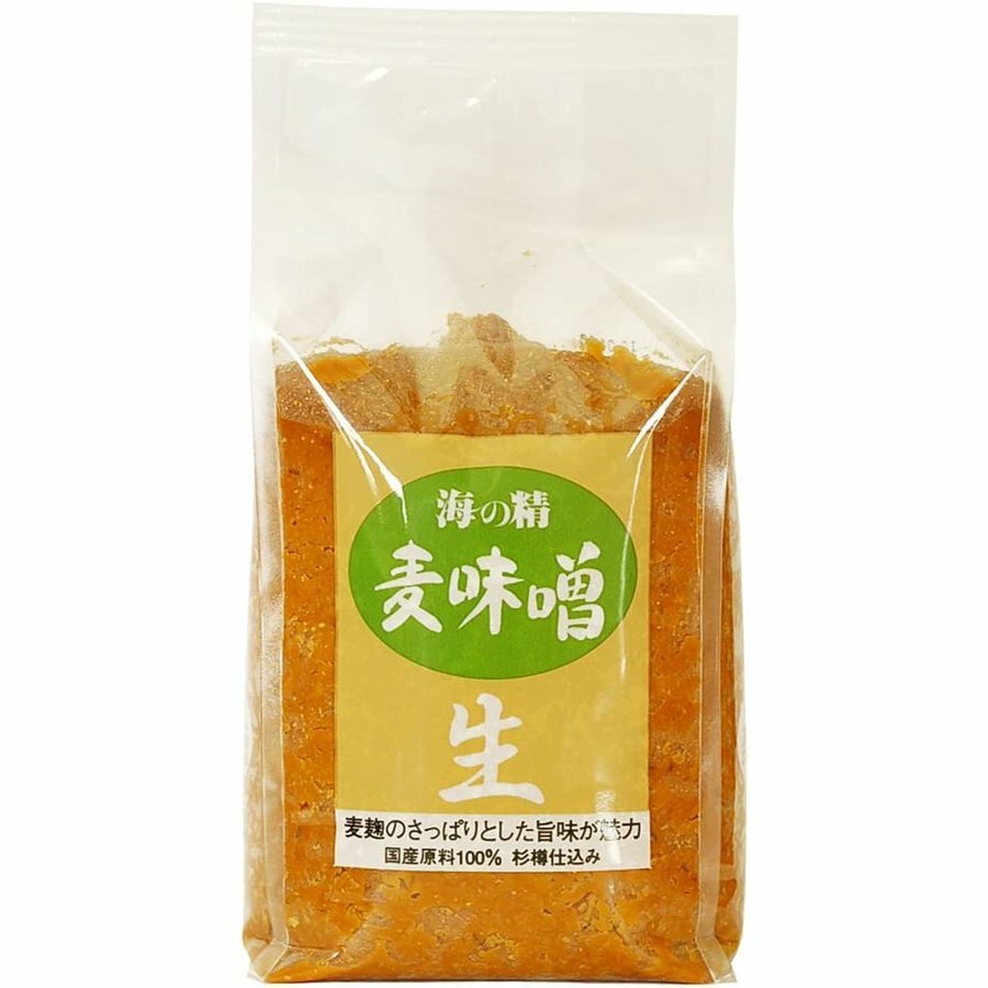 海の精 国産特栽・麦味噌 1kg 10袋 1ケース 国内産原料使用 みそ 送料無料 まとめ買い レストラン ホテル 旅館 業務用 大容量