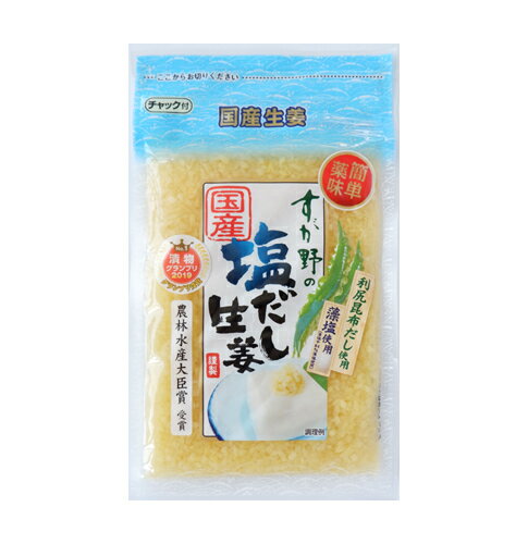 すが野 国産塩だし生姜 110g 10袋 漬物 つけもの ご飯のお供 おつまみ ネコポス 送料無料