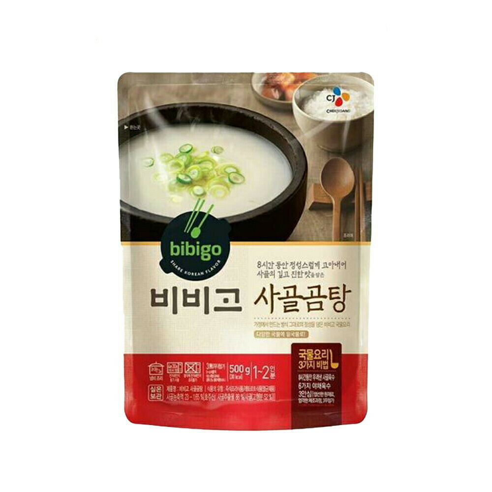 BIBIGO 牛骨コムタン 500g スープ 韓国食品 韓国食材 鍋の素 牛骨スープ おかゆ お粥 レトルト クッパ ビビゴ 韓国料理
