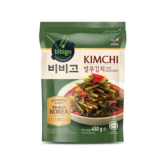 BIBIGO ヨルムキムチ 450g 冷凍食品 韓国キムチ ビビゴ 韓国食品 韓国料理 大根葉キムチ ごはんのお供 お漬物のサムネイル