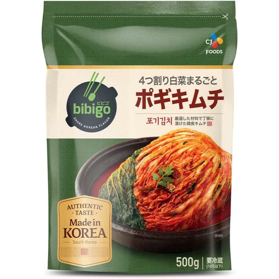 bibigo ポギ白菜キムチ 500g 冷凍食品 韓国キムチ ビビゴ 韓国食品 韓国料理 ごはんのお供 お漬物 おつまみ