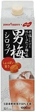 男梅シロップ 1L 2ケース（12本） ポッカサッポロ ポッカ 業務用 紙パック 居酒屋 カクテル ノンアルコール かき氷 希釈用 大容量 まとめ買い お徳用 送料無料