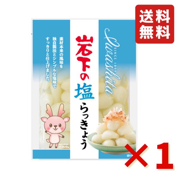 岩下 岩下の塩らっきょう 90g 1袋 岩下食品 塩らっきょう カレー トッピング 漬物 食べきりサイズ おつまみ らっきょう 送料無料