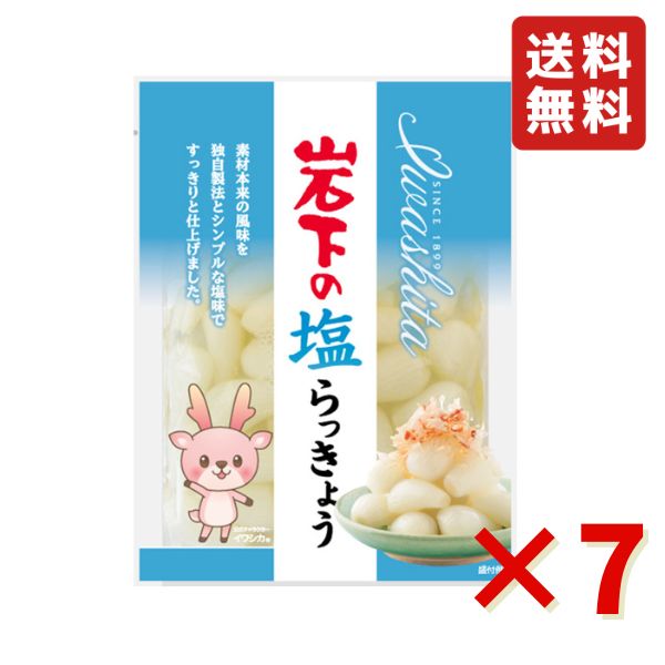 岩下 岩下の塩らっきょう 90g 7袋 岩下食品 塩らっきょう カレー トッピング 漬物 食べきりサイズ おつまみ らっきょう 送料無料