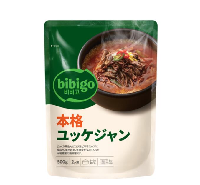 BIBIGO 本格ユッケジャン 500g 2袋 スープ 韓国食品 韓国食材 鍋の素 チゲ レトルト クッパ ビビゴ 韓..