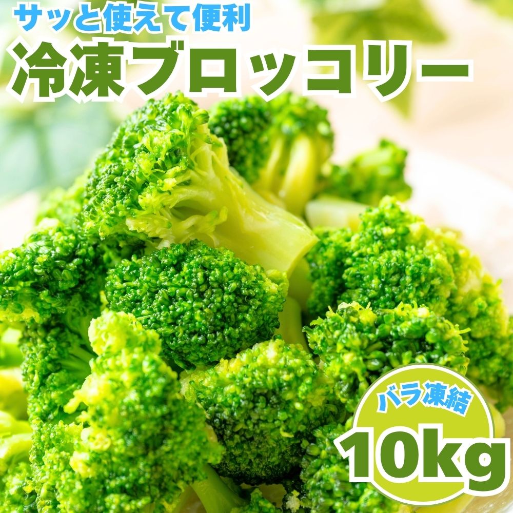 ブロッコリー 冷凍 10kg (500g×20袋) 大容量 冷凍 業務用 小分け サラダ お弁当 おかず 冷凍野菜 バラ凍結 タンパク質 カット済み 栄養豊富 自然解凍 送料無料