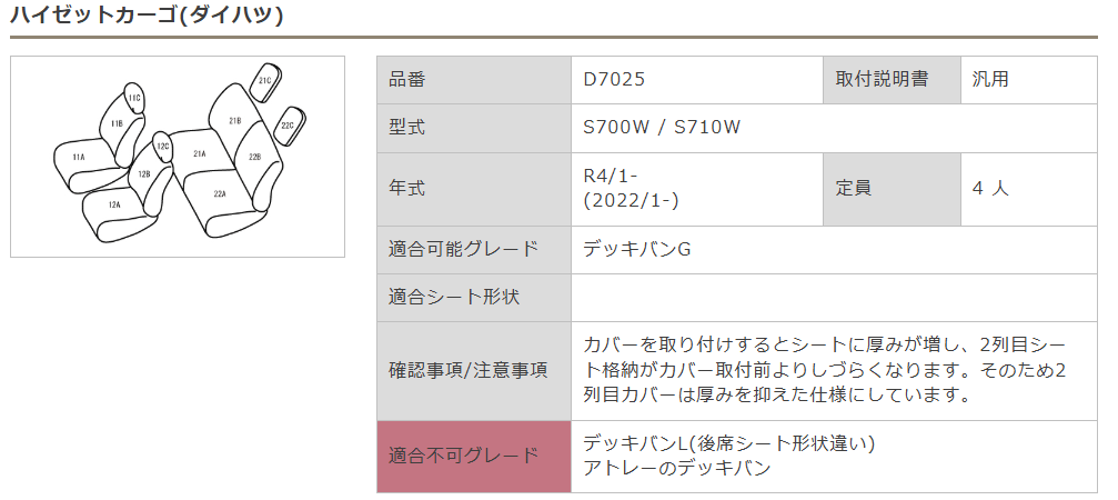 Bellezza �����ȥ��С� �����奢��G������ �ϥ����åȥ����� ���� S700W/S710W ǯ�� R4/1- ���졼�� �ǥå��Х�G �� 1���ܥإåɥ쥹��ʬΥ��/�ꥢ����&���̶��˺���ʬ�䷿�����ȼ��� �䢨���ȥ졼�ǥå��Х��Բ� ���ǥå��Х�L���졼���Բ�