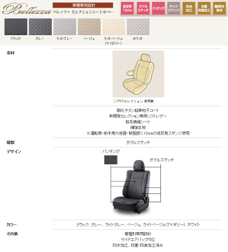 Bellezza シートカバー セレクションタイプ トヨタ ヴォクシー ボクシー 型式 ZRR80W/ZRR85W ZRR80G/ZRR85G 年式 H26/1-H29/6 定員 7人 グレード V ≪ 助手席背面ティッシュボックス有 シートヒーター付可 ≫※福祉車不可