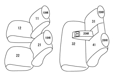 clazzio シートカバー クラッツィオツィールタイプ 日産 デュアリス 型式 J10/NJ10 KJ10/KNJ10 年式 H19/5-H20/12 グレード 20G/20G-FOUR クロスライダー/20Gアーバンフレア 20G-FOURアーバンフレア ≪ リアセンターヘッドレスト無&センターアームレスト有車用 ≫
