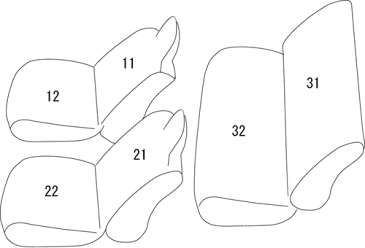 clazzio シートカバー クラッツィオネオタイプ スズキ エブリイバン エブリーバン 型式 DA64V 年式 H17/8-H24/4 グレード GA/PA/PC/PU ≪ 1列目ヘッドレスト一体型&アームレスト無/リアヘッドレスト無&アームレスト無車用 ≫