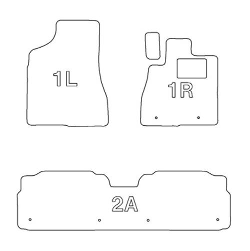 clazzio 【 カスタムフロアマット 】≪ 1台分4枚セット ラゲッジマット無 ≫ ハリアーハイブリッド 型式 MHU38W 年式 H17/3-H24/12 定員 5人 ※ガソリン車不可 【 ETB0177X901 】
