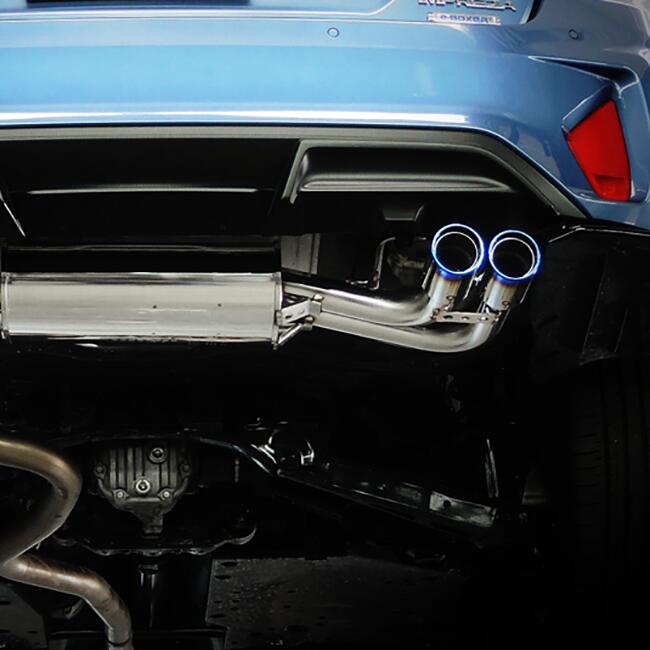 【 インプレッサハイブリッド 2.0L NA車 2WD車 型式 5AA-GUD エンジン FB20-MA1 年式 2023/4- グレード ST-G/ST-H CVT車 】≪ テール:70Φ 右側ダブル出し仕様 リアピースのみ ≫≪ B71365 ≫ 柿本改マフラー 【 ClassKRマフラー 】