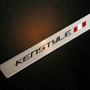 KENSTYLE ケンスタイル 【 ロゴ アルミエンブレム 】≪ アルミ製 サイズ 23mmx168mm ヘアライン調カラー 裏側 両面テープ付 ≫