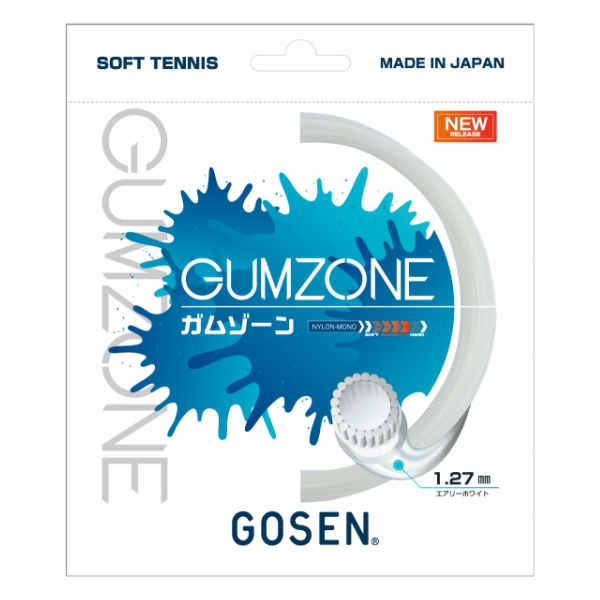 ゴーセン ソフトテニスガット ガムゾーン SSGZ11 エアリーホワイト グラビティブラック スピリットブルー スパークオレンジ 1.27mm
