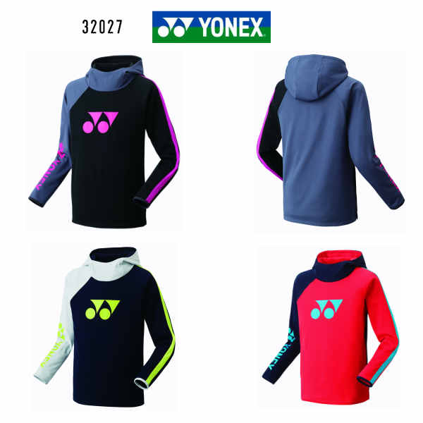 ヨネックス YONEX スウェットパーカー テニス ソフトテニス バドミントン ウェア フィットスタイル 32027 ブラック ネイビーブルー サンセットレッド