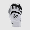 marucci　SIGNATURE BATTING GLOVES　ホワイト／ブラック　野球　バッティング手袋　打者用手袋　大人用　一般用　両手　マルッチ　マルーチ　WHITE／BLACK　MARUCCISPORTS　BASEBALL　MBGSGN3