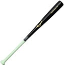 mizuno ミズノ 少年軟式打撃可能トレーニングバット プロフェッショナルW(木製/80cm/平均730g) 軟式 野球 練習 1CJWT25080 ブラック×グリーン