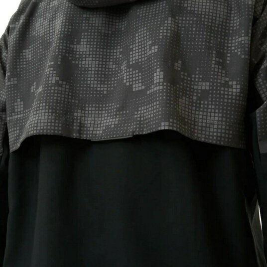 NISHI ニシスポーツ　軽量ウインドブレーカー　グラフィックライトフーディー　陸上　男女兼用　フルジップジャケット　チャコールグレー/ブラック　2811A366-020