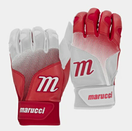 ※メール便発送のみのため代金引換はご利用いただけません。 メーカー：marucci バッティング グローブ サイズ：S、M、L カラー：W/R-AL 摩耗部を補強し、耐久性を向上 左右異なるフェードカラーを採用した、デザイン性の高いバッティンググローブ 素材：シープ/人工皮革 原産国：インドネシア ※モニターの発色具合によって実際の商品と色が異なる場合がございます