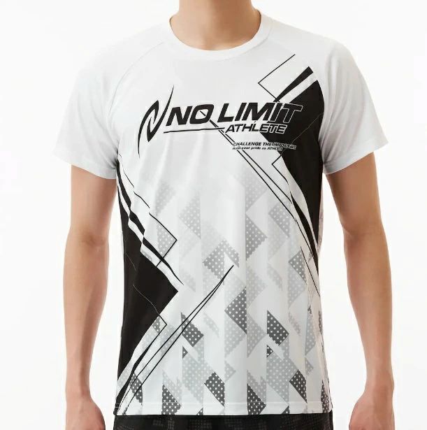 乐天商城 - NISHI　グラフィックライトTシャツ　Pホワイト　ニシスポーツ　NO LIMIT　スポーツウェア　陸上競技　部活