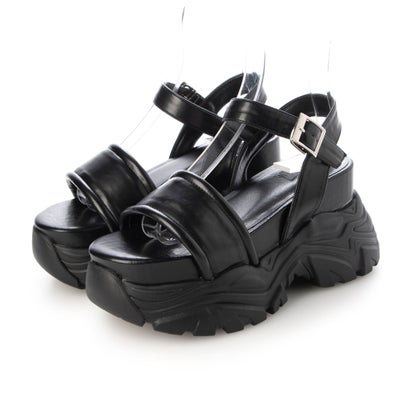 デメテル DEMETER 厚底 2段ボリュームソール スポーツMIX ストラップサンダル （ブラック）