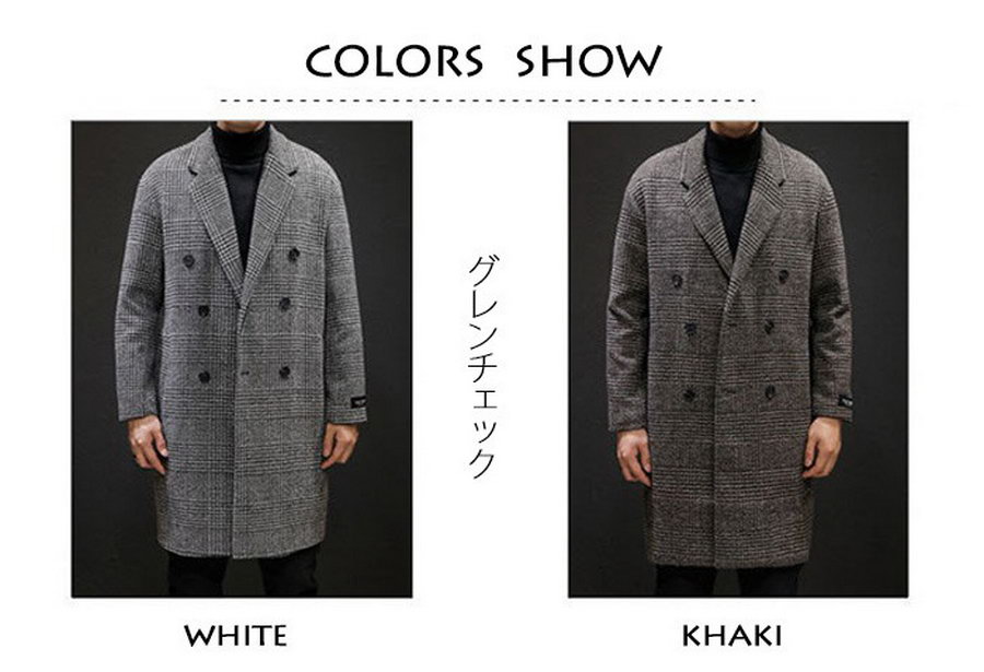 秋冬新作コート トレンチコート 秋 冬 大きいサイズ ロングコート　チェスターコート トレンチコート ショート ビジネストレンチコート メンズ カジュアル エレガント アイテム パーカー カジュアルコート ビジネス 冬服 グレンチェック チェック柄 通勤 通学 韓国 おしゃれ