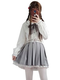 制服 ワンピース ロリータ コスプレ 女子高生 女装 ロリータ服 大きいサイズ 森ガール ワンピース 制服 ブレザー スカート jk 制服 セット 学生服 ブラウス プリーツスカート cosplay lolita 学園風 ゆったり ゆめかわいい