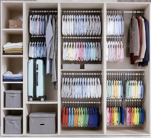 ハンガー 省スペース 滑らない おしゃれ 10本セット 空間活用 収納空間が倍増 衣類ハンガー 洋服ハンガー すべらないハンガー 耐荷重テスト5kg 安心の耐久性と安全性！ PP素材で丈夫！柔軟性素材 送料無料