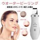 超音波美顔器 ウォーターピーリング 美顔器 超音波振動 1台7役 ems微電流 マイナスイオン 超音波ピーリング 赤光&青光エステ イオン導入器 超音波 洗顔器...