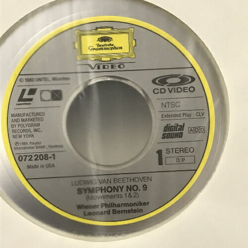 【中古】8 クラシック LD Beethoven (ベートーヴェン) Symphony No.9 Wiener Philharmoniker: Bernstein Dg ドイツ・グラモフォン レーザーディスク