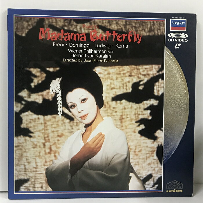 【中古】27 LD クラシック オペラ プッチーニ 歌劇 蝶々夫人 MADAMA BUTTERFLY ポリドール カラヤン 2枚組 レーザーディスク