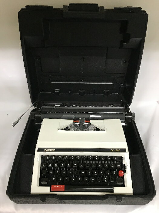 【中古】タイプライター brother ブラザー M-1800 ケース付き インテリア 昭和レトロ アンティーク