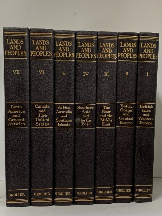 【中古】洋書 LANDS AND PEOPLES The World in Color 全7巻 セット GROLIER Holland Thompson