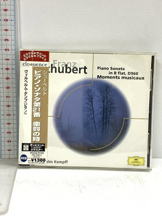 【中古】シューベルト:ピアノ・ソナタ第21番 変ロ長調 D.960/楽興の時 D.780 ユニバーサル ミュージック クラシック ケンプ(ヴィルヘルム)　SKU00L-241129014024001-000　jan4988005274038　コンディション中古 - 可　コンディション説明リーフレット、ディスク・ケースのセット販売です。その他の付属品はないもとのご理解下さい。ケースにスレ、キズ、盤面に多少のスレ、があります。※注意事項※■付録等の付属品がある商品の場合、記載されていない物は『付属なし』とご理解下さい。 ポイント消化 にご利用ください。　送料ゆうメール　商品説明【当店の商品詳細・付属品や状態はコンディション説明でご確認ください。こちらに記載がある場合は書籍本体・内容の説明や元の付属品の説明であり、当店の商品とは異なる場合があります。参考としてご覧ください。】メディア掲載レビューほかピアニスト、ヴィルヘルム・ケンプの演奏による1967年録音盤。 (C)RS　※※※※注意事項※※※※・配送方法は当店指定のものとなります。変更希望の場合は別途追加送料を頂戴します。・送料無料の商品については、当社指定方法のみ無料となります。・商品画像へ、表紙についているステッカーや帯等が映っている場合がありますが、中古品の為付属しない場合がございます。・写真内にある本・DVD・CDなど商品以外のメジャーやライター等のサイズ比較に使用した物、カゴやブックエンド等撮影時に使用した物は付属致しません。コンディション対応表新品未開封又は未使用ほぼ新品新品だがやや汚れがある非常に良い使用されているが非常にきれい良い使用感があるが通読に問題がない可使用感や劣化がある場合がある書き込みがある場合がある付属品欠品している場合がある難あり強い使用感や劣化がある場合がある強い書き込みがある場合がある付属品欠品している場合がある