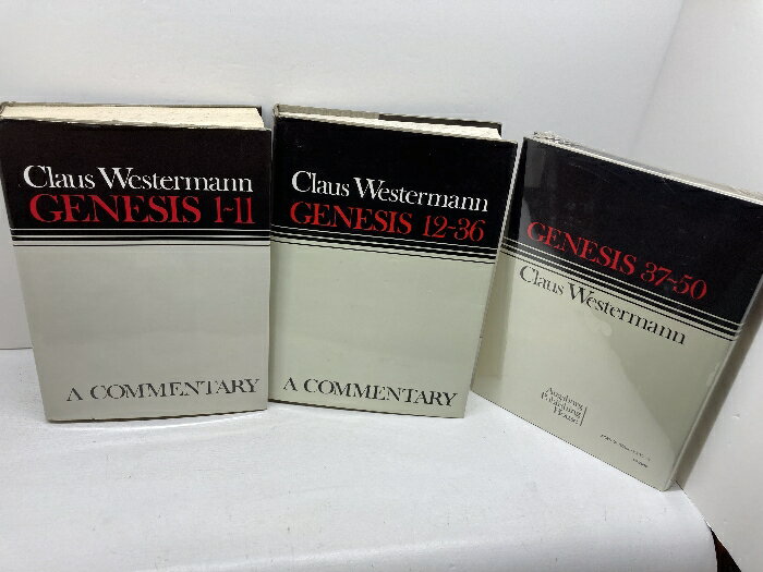 【中古】洋書 クラウス・ヴェステルマン3冊セット Genesis 1-11, 12-36, 37-50 Claus Westermann Fortress Pr...