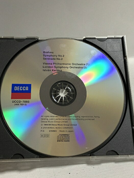 【中古】133 クラシック ブラームス 交響曲第2番 セレナード第2番 ケルテス ビクターエンタテインメント DECCA CD rsakatuki-10086834 リサイクルストアあかつき サンプル画像3