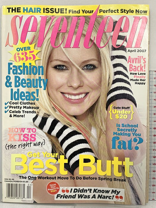 【中古】【洋書】Seventeen 2007年4月 Fashion＆BeautyIdeas！アヴリル・ラヴィーン HEARST Magazines CMG08176 Vol.66 NO.4