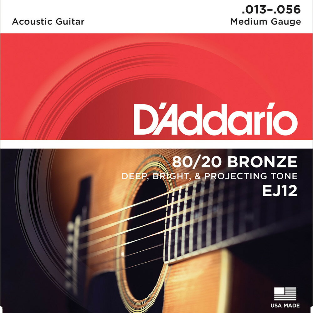 D'Addario 80/20 BRONZE EJ12 .013-.056 Medium 80/20֥󥺸 