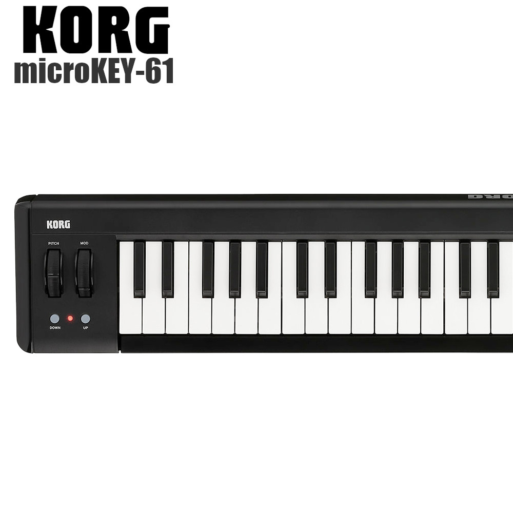 KORG microKEY USBMIDIキーボード 61鍵盤 ピッチ・モジュレーションコントローラ ...