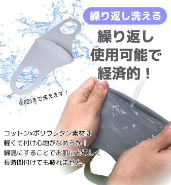 【即納/送料無料】5枚組 在庫あり ウレタンマスク グレー 繰り返し洗える ファッションマスク 立体 軽量 灰 顔型密着 綿混ポリウレタン コットン 洗えるマスク 柔らかい 水洗い可能 無地 レディース 男女兼用