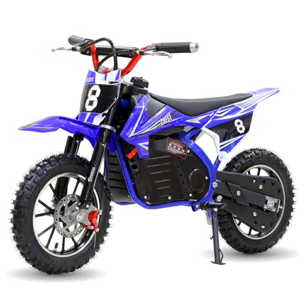 RSBOX 500W搭載電動ポケバイ 速度コントローラー付き モトクロスモデル ダートバイクタイプポケットバイク ブルー CR-DBE07 低車高モデル
