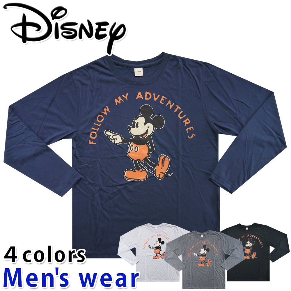 ★メール便送料無料★ ディズニー 長袖 Tシャツ メンズ 12241220 ミッキー マウス Disney グッズ ネズミのサムネイル