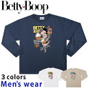 ★メール便送料無料★ ベティ ちゃん 長袖 Tシャツ メンズ BT1-3916B ベティー ブープ ワイド アニメ グッズ(4)
