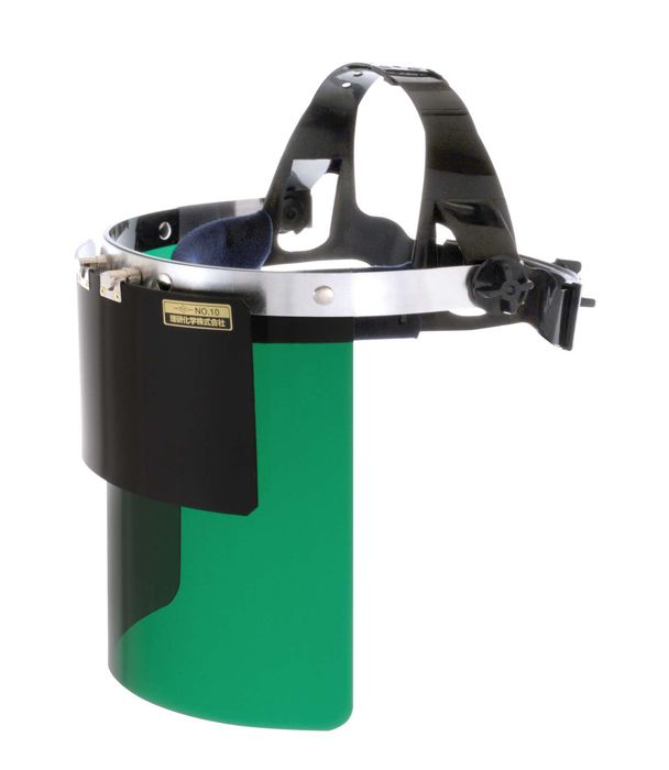 理研化学 直接装着用 円筒型 W型 ダブル 防災面 2010-W HG（ヘッドギア） 1個 フェイスシールド 組合せ自由 透明(クリア) G1 ～ G3 No8 ～ No11 GY K3 K4 黄色 アクリルレンズ レンズ交換可能 ガス溶接 ガス切断 電気溶接 炉前作業 暗所作業 等