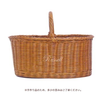 ラッセル ピクニックバスケット(M) No.623 収納かご 収納バスケット かごバスケット 容量約8L インドネシアラタン かごバスケット ラタンバスケット 運動会 インスタ映え ランチボックス キャンプ