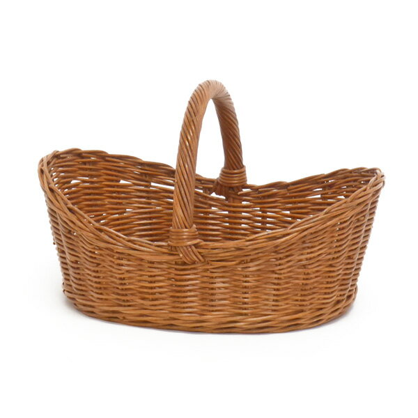 楽天かごのお店ラッセルラッセル No.531 収納 収納かご インドネシアラタン ハロウィン お菓子入れ かごバスケット ハンドル付かご かわいいかご ラタンバスケット